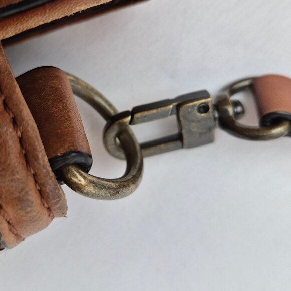 Brooks Brothers Natural Straw Weave with Leather Trim Crossbody - Picture 13 of 16